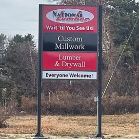 National Lumber sign at Kingston location