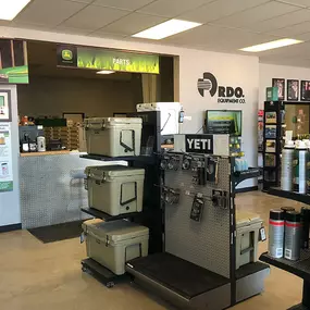 Yeti Display next to RDO Equipment Co. Parts Desk in Wellton, AZ