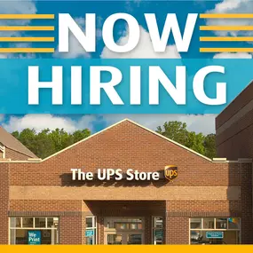 The UPS Store is HIRING! Please contact 952-939-9980