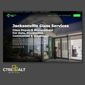 Discount Glass hired CTRL+ALT Digital initially for a complete rebrand, including designing a new logo, color palette, and overhauling their website. CTRL+ALT Digital now handles all aspects of the website and marketing for Discount Glass.