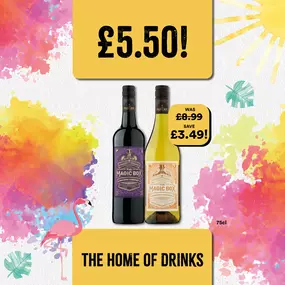 £5.50 Magic Box 75cl wines