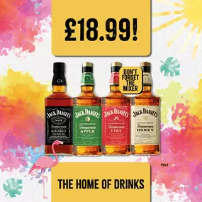 Jack Daniel's flavours £18.99