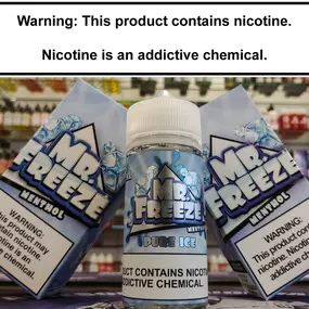 | ADDED TO THE LINEUP!!! |

Mr. Freeze is now available in Pure Ice! Just what you think it is, this pure menthol flavor is ideal for those of you seeking to keep your vape cool and refreshing! Make sure to stop in to any of our locations to give it a try!