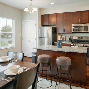 Kitchen and Dining at Townes at Pine Orchard Apartments
