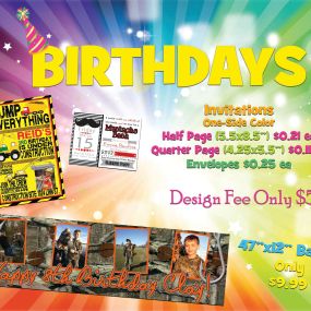 Sikeston The UPS Store is your Custom Birthday and  Party invitation and banner made here.