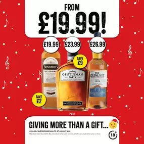 From £19.99 on Christmas spirits.