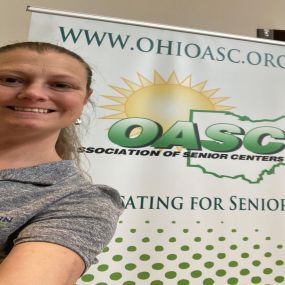 Rachel Botkin Volunteering at the Ohio Older Adult Fall Coalition Table at OASC