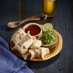 CHICHARRON
Fresh fried to order, served with salsa and guacamole