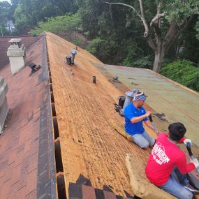 Removing all layers of decking.