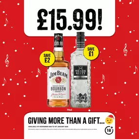 £15.99 on selected spirits