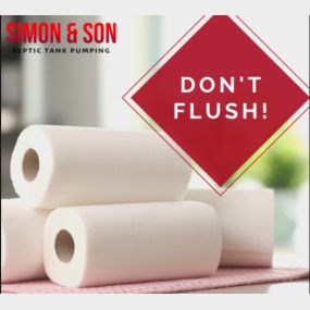 Tissues and paper towels were not made to be flushed like toilet paper. Remember to always throw your paper towels in the trash to prevent blockage! Simon & Son Pumping can fix it in no time. Give us a call.