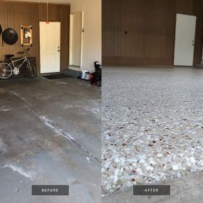 removal of DIY floor coating and salt damage repair