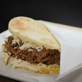 Beef Stuffed Arepa