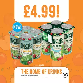 4 pack of Inch's Cider only £4.99