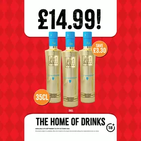 £14.99 35cl au blue raspberry vodka