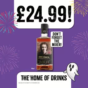 19 crimes rum, £24.99, bargain booze