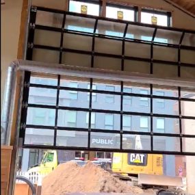 Construction of New Commercial Building Garage Door