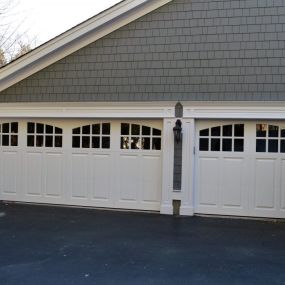 2 Gray Carriage House Doors
