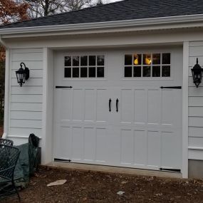 New Installation Garage Doors with Decorative Hardware