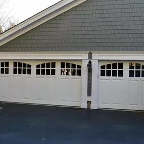 2 Gray Carriage House Doors