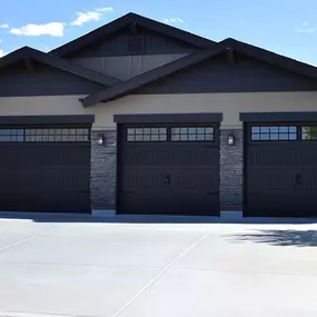 Beautiful black garage doors