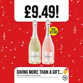 £9.49 on Freixenet prosecco