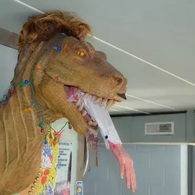 Gary's Dewey Beach Grill / 38° -75° Brewing - An eclectic and fun dining experience in Dewey Beach Delaware, just south of Lewes and Rehoboth.  Stop in and say hi to Gary, the Dino! He doesn't bite...hard...