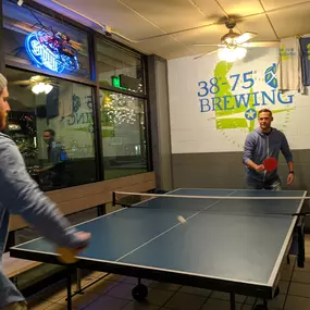 Gary's Dewey Beach Grill / 38° -75° Brewing  Ping Pong Table is now available (off-season only). Challenge our staff and see if you can best the best!  Although not primarily a drinking game, it's recommended that you try a freshly brewed beer available on-tap, only at Gary's Dewey Beach Grill / 38° -75° Brewing!