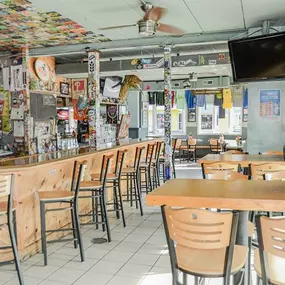 Gary's Dewey Beach Grill / 38° -75° Brewing - An eclectic and fun dining experience in Dewey Beach Delaware, just south of Lewes and Rehoboth.  Stop in and say hi to Gary, the Dino! He doesn't bite...hard...