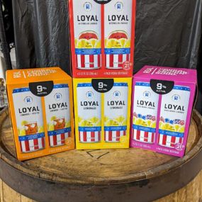 NEW: LOYAL Lemonade! Ready to Drink vodka lemonade cocktails. They come in 4 flavors: Lemonade, Lemonade-Iced Tea, Mixed Berry and Watermelon. They are made with vodka and actual fruit juice...they are a non-carbonated tasty and refreshing ready to go cocktail for when you are on the go. Available at both Buffalo Wine & Spirits and Downtown Wine & Spirits.