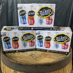 New: MIKE'S HARD FREEZE! Variety 12pks. The 4 flavors pay homage to the frozen freeze pop flavors you loved as a kid - but remember they are to enjoyed cold NOT frozen. Available at both Buffalo Wine & Spirits and Downtown Wine & Spirits