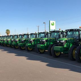 Row of John Deere Tractors at RDO Equipment Co. in Yuma, AZ