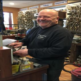 Master Locksmith Jerry in the shop. Over 38 Years of Experience.