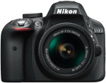 NIKON D3300 Spiegelreflexkamera, 24.2 Megapixel, Full HD, CMOS Sensor, Externer Blitzschuh, 18-55 mm Objektiv (AF-P), Autofokus, Schwarz