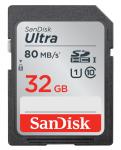 SANDISK Ultra SDHC Speicherkarte 32 GB - 80 MB/s