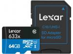 LEXAR LSDMI64GBBEU633A, Micro-SDHC Micro-SDHC, 64 GB, 95 MB/s
