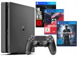 SONY PlayStation 4 Konsole Slim 1TB + Uncharted 4 + DriveClub + The Last Of Us