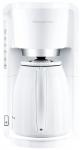 ROWENTA CT 3801 Kaffeemaschine mit Isolierkanne mit Durchbrühdeckel - bis zu 4 Stunden anhaltender Kaffeegenuss in Weiß/Edelstahl