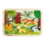 Janod 4507023 - Formen-Puzzle Waldtiere