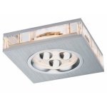 LED-Einbauleuchte 3er Set 9 W Warm-Weiß Paulmann Liro 92539 Aluminium (gebürstet)