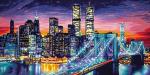 Malen nach Zahlen Manhattan bei Nacht 40x80 cm