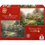 Schmidt Spiele Puzzle-Set Holiday at Spring Gate/Gardens Beyond Spring Gate