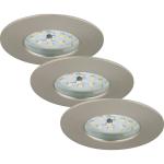 Briloner LED-Einbauleuchte Attach 3er-Set starr Nickel matt EEK: A+