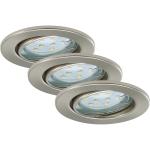 Briloner LED-Einbauleuchten 3er-Set Nickel matt EEK: A+