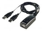 Lindy 2 Port USB KM Switch - Tastatur-/Mausschalter - 2 x USB - Desktop