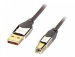 Lindy CROMO - USB-Kabel - USB (M) bis USB Typ B (M) - USB 2.0 - 1 m - Anthrazit