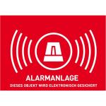 Abus Warnaufkleber Alarmanlage 148 mm x 105 mm