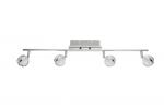 Wofi FULTON 740 LED Deckenspot, chrom, 4-flg.