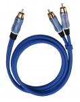 OEHLBACH 22703 BOOM Y-Cinch-Kabel, 3000 mm in Blau