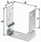 GAH-Alberts 217648 U-Pfostenträger, zum Aufschrauben, feuerverzinkt, lichte Breite: 121 mm